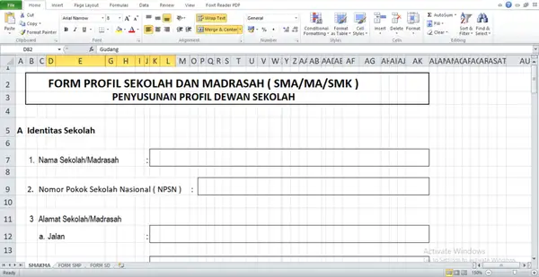 format profil sekolah